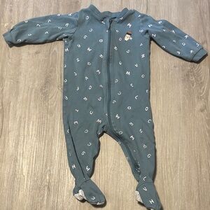 Pekkle Charming Teal Alphabet Kids Footie